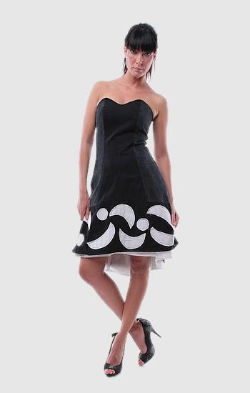Fekete "holdas" alkalmi ruha - Rethy Fashion