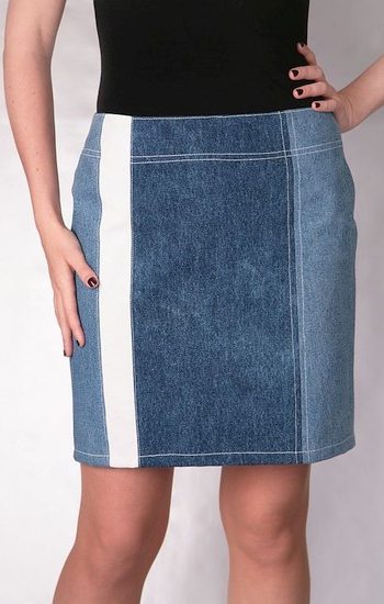Fehér betétes szoknya - Rethy Fashion