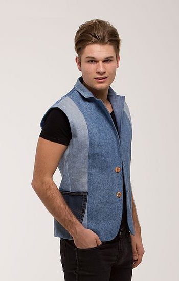 Férfi mellény kék - Rethy Fashion